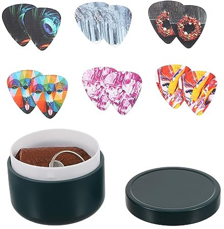 ibasenice 1satz Guitar Pick Tragbare Aufbewahrungsbox Für Gitarren-plektren Mit Plektren Und Hülle Für Musiker Robust Und Leicht Aus Hochwertigem Material Gefertigt Praktische Lösung