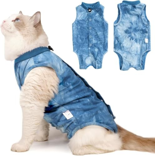 LIANZIMAU Cat Recovery Bodysuit - Medical Vest for Post-Surgery & Spaying Recovery - Anti-Lick Suit for Kittens