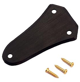 BESTonZON 3löcher Truss Rod Cover Aus Holz Mit Schraubenlöchern Glockenform Bohrabstand Schützendes Gitarrenzubehör Gitarre Bass