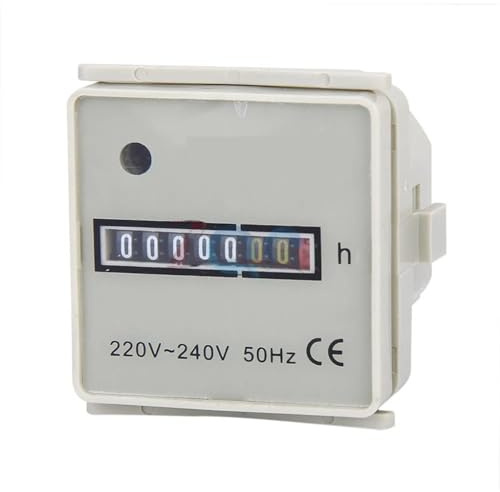 Compteur horaire industriel AC 220-240 V 50 Hz Minuteur Compteur AC Hourmètre Jauge de synchronisation pour machines de climatisation