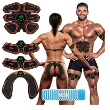 iWarmbase EMS Muscle Stimulator, ABS Trainer Muscle Stimulator, 6 Modes & 19 Intensities, Tactical X Abs Stimulator Full Body Ab/Arm/Hip Trainer for Men Women