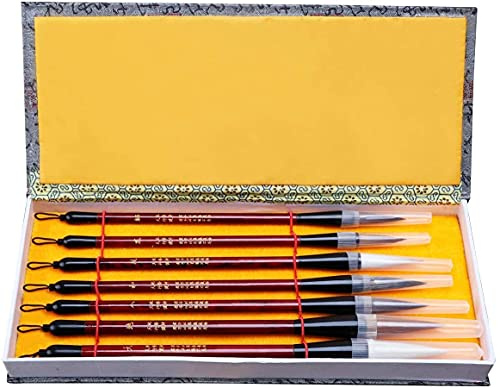Kinesisk kalligrafi pensel, Kalligrafipennor Kinesisk kalligrafi Penselpennor Ritning Traditionella akvarellpenslar 7 delar/set/skrivpensel Kanji målarpenslar