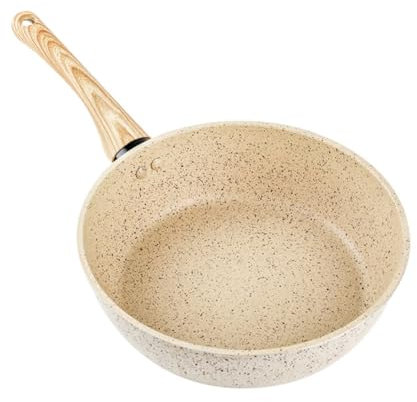 Prettiee Sartenes antiadherentes Mini Cacerola Wok Olla Sartén para cocinar Sartén para Asar Sartén para freír