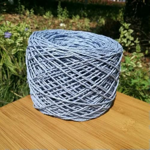 VIXDA 550m Hilo de Rafia de Papel, Hierba de algodón para Tejer y Crochet, Bricolaje, Sombrero de Paja, Bolso, Zapatillas, Tejido de Grosor Medio, Hilo de Verano de 460g