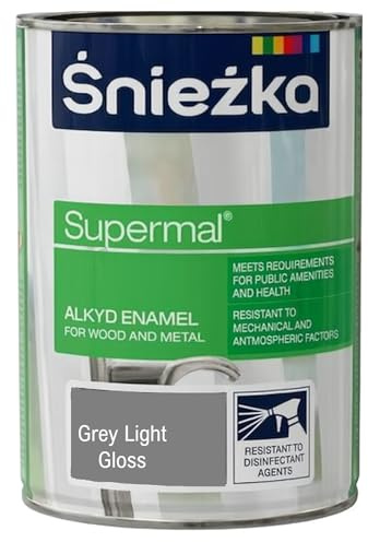 TRANS - PAL All-Purpose Oil-Based Enamel Paint for Wood & Metal – 0.8L – Durable, Weather-Resistant, Vibrant Colors – Indoor & Outdoor Use – Variety of Colours (LIGHT GREY)