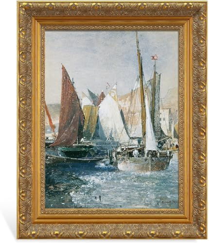 FOLKOR Marco barroco de madera maciza para cuadros rococó de 20 x 30 cm, marco de lienzo de 6 cm para amantes del arte, sin cristal ni pared posterior, regalos para amantes del arte (dorado)