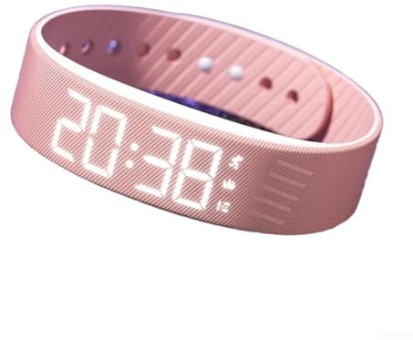 Sveglia multifunzione silenziosa con vibrazione con cinturino impermeabile, allarmi a vibrazione, cronometro, contapassi, monitoraggio delle calorie, monitoraggio della distanza e monitoraggio del