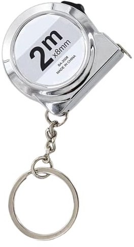40g Carbon Steel Measuring Tape 2M Length Keychain Design For Furniture Shopping Car Accessories Accurate Measurements Lightweight Retractable Ruler
