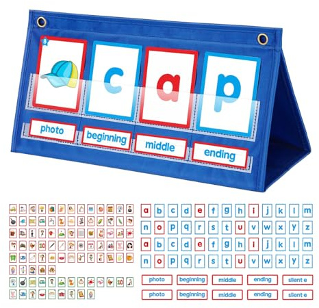 Giochi Di Parole Per La Scuola Materna,Strumento Educativo Di Apprendimento In PVC | Giochi Fonetici Con Carte Flash Per La Scuola Infanzia - Per Bambini, Ragazze, Bambini Piccoli, Adolescenti E Stude