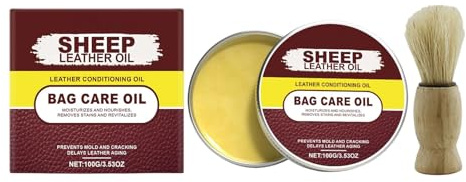de cuero - pulido natural con cepillo, suavizante para botas, para proteger, restaurar, ablandamiento, zapatos, chaquetas, sillines, coche, sofá, tapicería, muebles c