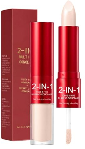Corrector En Barra Cobertura Total Y Efecto Difuminador De Doble Punta | Corrector Líquido Natural para Mujeres para Damas Chicas Cumpleaños San Valentín Citas Diarias Deportes al Aire Libre