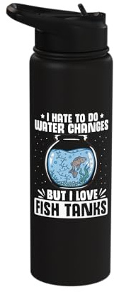 Aquaristics Fish Lover Saltwater Fish Aquarium Corals Owner Stainless Steel Insulated Water Bottle