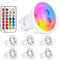 Ampoule LED GU10 Spot Ampoules 6W Changement De Couleur RGBW Dimmable Par 21Touches Télécommande RGB Blanc Chaud 2700K 540LM 50W Ampoules Halogènes Equivalent (Pack of 6)
