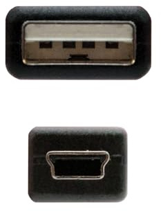 Blendend Câble USB 2.0 type A/M - Mini USB 5 broches/m, 1,8 m - Connexion d'appareils électroniques et transfert de données.