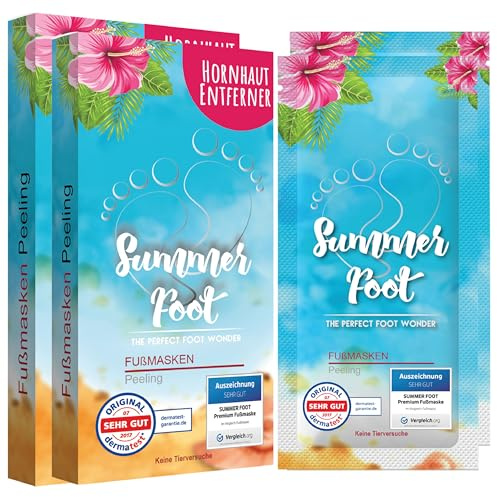 Summer Foot - 3 pares de calcetines de callos - Máscara para pies suaves - Cuidado eficaz de los pies - dermatológicamente probado