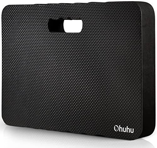 Ohuhu Tappetino per Ginocchia, Cuscino Salva Ginocchia per Il Giardinaggio, per Fare Il Bagnetto ai Bambini, per Lavare Il Pavimento e per Pregare Ginocchiera per Giardino e Yoga,Nero 43 x 28 x 4 cm