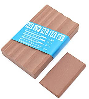 Piedra de afilar japonesa King Grain # 1000 Especial Tijeras de madera Gubias y herramientas de escultura de madera Hecho en Japón, 2 piedras incluidas