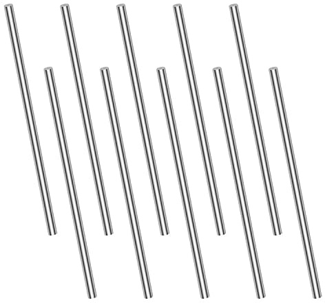 Hegebeck Round Steel Rod Straight HSS Round Shaft Rod Lathe Bar Stock Tool 2.5mm Diameter 100mm Long for Shaft Gear Drill Lathes DIY Craft Tool 20 Pcs