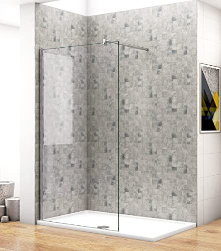 Acezanble Walk in Dusche 140x200cm Duschabtrennung Duschwand 10mm Nano Glas