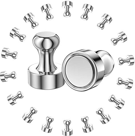 Newaner Aimants 18pcs, Lot de Aimant Néodyme Super Puissant pour Frigo, Petits Aimants pour Réfrigérateur, Plaque Magnétique, Porte, Tableau Noir, Carte, Tableau Blanc (12X16mm)