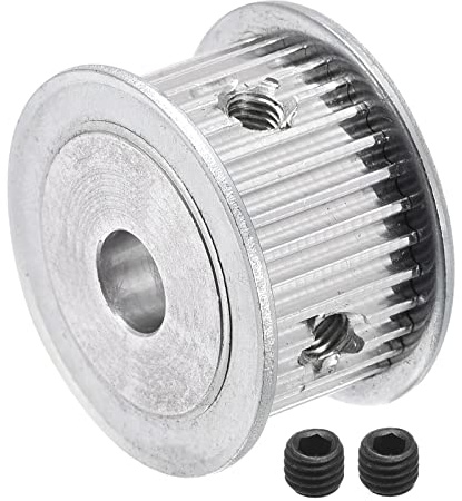 sourcing map 3M32 Zähne Zahnriemenscheibe Zahnriemenantrieb Zahnrad mit M5 Schraube 8mm Bohrung für Gürtel 3D Drucker CNC