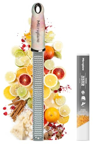 Microplane Râpe à zesteur en Ombre pour agrumes, parmesan, gingembre, chocolat et noix de muscade avec lame fine - Fabriqué aux États-Unis
