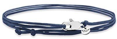 Nato Cuff – dubbelt lindat nylonarmband – handgjorda i Frankrike – justerbart – herr- och damsmycken, Verstellbar, Nylon