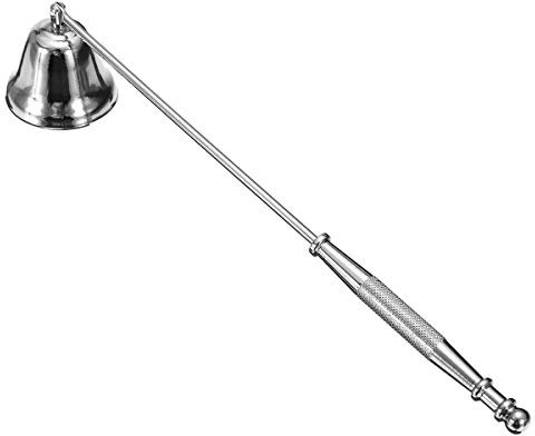 Long extincteur en acier inoxydable argenté pour bougie chauffe-plat
