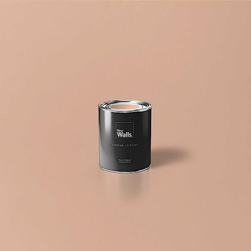 New Walls Premium Wandfarbe Rosa, Hellrosa Liquid Luxury Dispersionsfarbe für Innenräume – 1 L