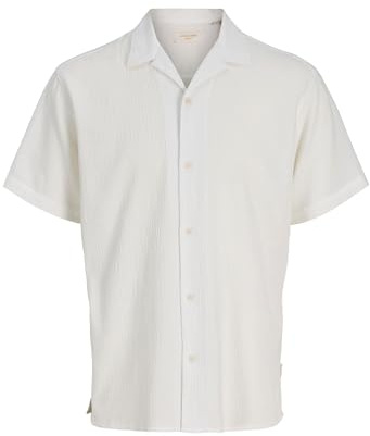 JACK & JONES Jorluke Crinkle Resort Shirt Ss Sn fritidsskjorta, Molndansare, XXL