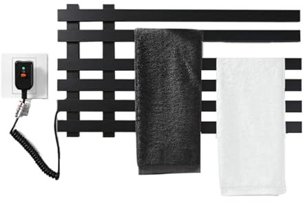 Termoarredo Elettrico,Scaldasalviette Elettrico Con Termostato Scalda Bagno Da Muro 140w Termosifoni Elettrici Basso Consumo Asciuga Elettrico Portatile 39Cm*60Cm*8Cm