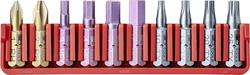 PB Swiss Tools Bit Set PH Torx Innensechskant, C6.700 CN | 100% Swiss Made | Plasmabeschichtung | farbcodiert nach Schraubenart | für professionelles Schrauben in Industrie & Handwerk