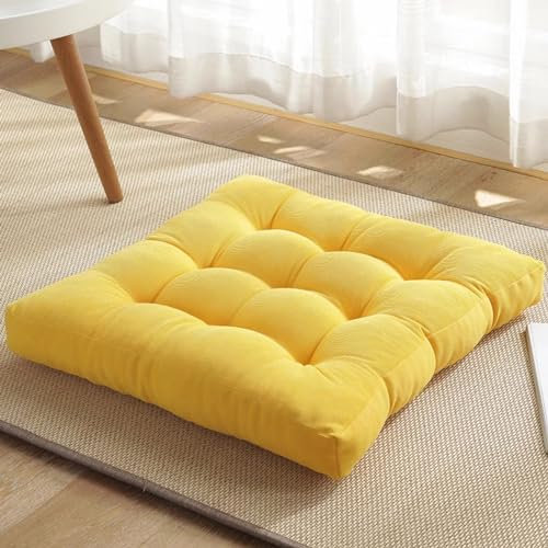 BUQMNKKC Solid Color Corduroy Bodenkissen Verdicken Brechbare Yoga Bodenkissen Super Soft Balkon Sitzkissen für Indoor Esszimmer Wohnzimmer