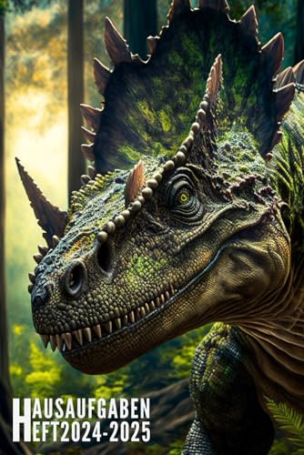 Hausaufgabenheft 2024/2025: Dino - Schulplaner Für Grundschule, Mädchen, Jungen, Teenager | Raum Für Fach, Aufgaben, Notizen