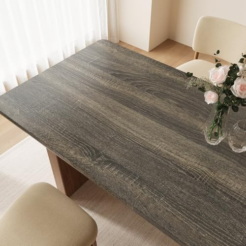VEELIKE Vinilo Efecto Madera Nogal Oscuro Rústico Papel Pintado Madera Marrón Gris Vintage Vinilo Adhesivo Muebles Madera Dormitorio Armarios Puertas Cocina Mesa Impermeable Extraíble 40cm x 300cm