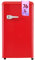 DRIXNO 76L Single-Door Retro Kühlschrank Rot Getränkekühlschrank LED-Beleuchtung, Verstellbare Füße