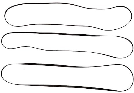 MERRYHAPY 6 STK Gürtel Für Plattenspieler Rekorder Zubehör Kassettenspieler VHS-Player Kassettendeck Plattenspieler-antriebsriemen Ersetzen Videorecorder Vc Riemen Wechsel Gummi Black