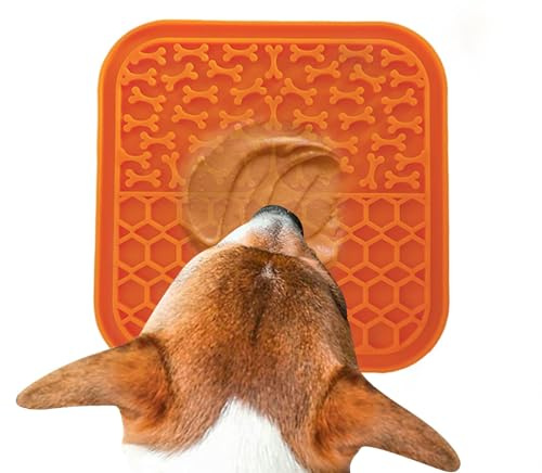 Alfombra de lamer para perros, almohadillas para lamer para perros,Alfombra de alimentación para mascotas | Alfombra de lamer para comederos lentos de silicona, perfecta para comida, golosinas