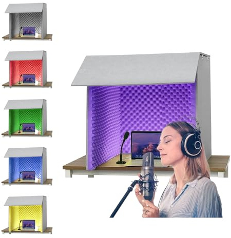 music studio,room soundproofing,soundproofing panels,desktop soundproof cover foldable,Portable Soundproof Booth,Sound Dampening, Microphone Soundproofing Acoustic Foam Panel