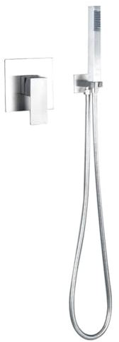 Grifo Bañera Cepillado con Alcachofa Ducha con Manguera Grifo Ducha Empotrar Grifería Monomando para Bañera y Ducha Hecha