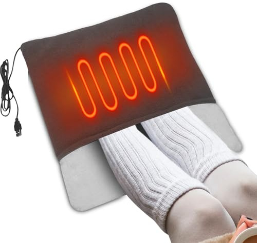 Elektrische Beheizte Fußheizmatte 38 X 35 Cm, Schnelle Aufheizung | Fußwärmer-Matte Unter Dem Schreibtisch Waschbare Elektrische USB-Heizmatte Für Zuhause, Bett, ,