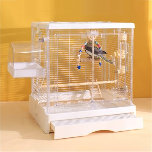 Voliere, Cage À Oiseaux, avec Double Verrouillage, Châssis Coulissant, Empilables, for Inséparables, Canaris et Perroquets Soleil