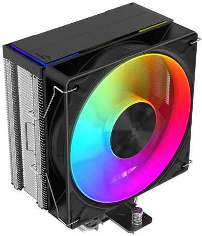 Dissipatore Aria SAMA A40L ARGB, 4 Heatpipe, TDP 240W, Intel/AMD, Argento | Torre Singola con Ventola PWM Silenziosa da 120mm, Doppia Striscia LED