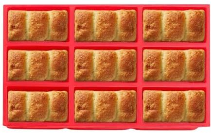 Molde pequeño de silicona para hornear, molde de pan de silicona, 9 cavidades - antiadherente pequeño molde para panera para hornear chocolate para pasteles, masa de magdalenas