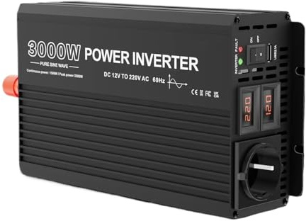 Onda Sinusoidale Convertitore Corrente Convertitore Di Tensione E Corrente 24v 12v 3000W 4000W 5000W 6000W Inverter A Onda Sinusoidale Pura 220V Trasformatore Spina USB 220V-230V 50HZ(12V,3000W)