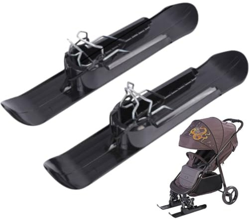 Ericetion 1 Par De Patinetes con Trineo, Kit De Conversión a Patinete con Trineo para Nieve, Juego De Tablas De Trineo Ligero para Patinete, Bicicleta De Equilibrio, Trineo De Nieve para Niños