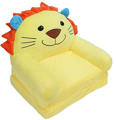 Fafeims Lindo sofá para Niños de Dibujos Animados, sofá Cama Plegable de Felpa para Niños con Reposabrazos, Funda Extraíble para Limpieza, Adecuado para Leer, Jugar, para (2 Niveles)