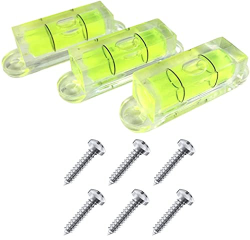 Taskar Lot de 3 mini niveaux à bulle carrés à visser 28 mm