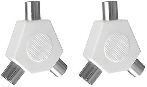 Nartel® Co-Axial TV Aerial Y Splitter (Pack of 2)