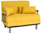 Mendler Schlafsessel HWC-K29, Klappsessel Schlafsofa Gästebett Relaxsessel, Liegefläche 186x97cm Stoff (270g/m²) - gelb